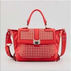 Rebecca Minkoff Elle Studded Crossbody Bag Scarlett Red